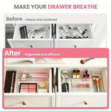 Transparent Plastic Drawer Organiser Set Multifunctional Desktop Storage Box - 13PCS - Rear View