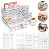 Transparent Plastic Drawer Organiser Set Multifunctional Desktop Storage Box - 13PCS - Extra Image