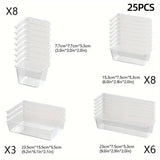 Transparent Plastic Drawer Organiser Set Multifunctional Desktop Storage Box - 13PCS - Extra Image