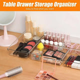 Transparent Plastic Drawer Organiser Set Multifunctional Desktop Storage Box - 13PCS