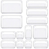 Transparent Plastic Drawer Organiser Set Multifunctional Desktop Storage Box - 13PCS - Close-Up Angle