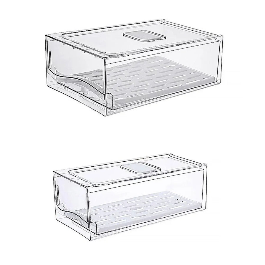 Kitchen Fridge Drawer Organiser Storage Boxes Refrigerator Storage Containers - 14cm