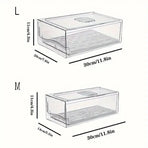 Kitchen Fridge Drawer Organiser Storage Boxes Refrigerator Storage Containers - 14cm