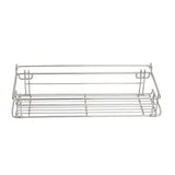 Folding Table Extension Rack Outdoor Camping Storage Shelf With Hanging Basket - Front View