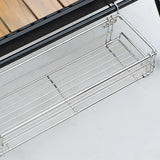 Folding Table Extension Rack Outdoor Camping Storage Shelf With Hanging Basket - Extra Image