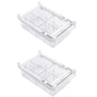 2Pcs Refrigerator Storage Drawer Fridge Organizer Rack Kitchen Egg Holder Space - 4 Grids
