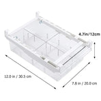 2Pcs Refrigerator Storage Drawer Fridge Organizer Rack Kitchen Egg Holder Space - 4 Grids