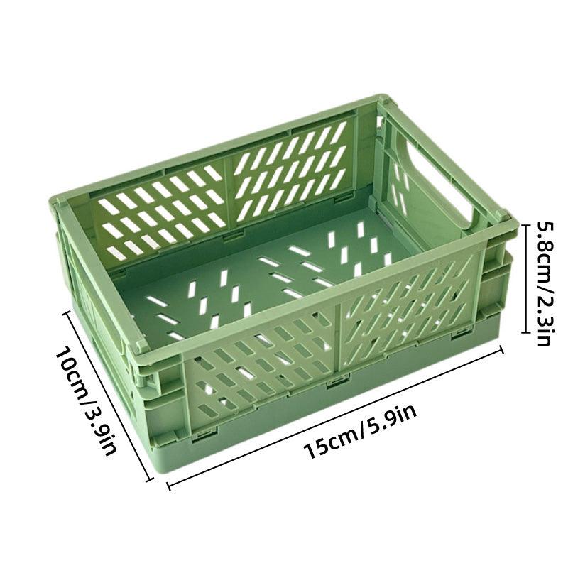 4PCS Collapsible Plastic Storage Box Desktop Organizer Basket Storage Container