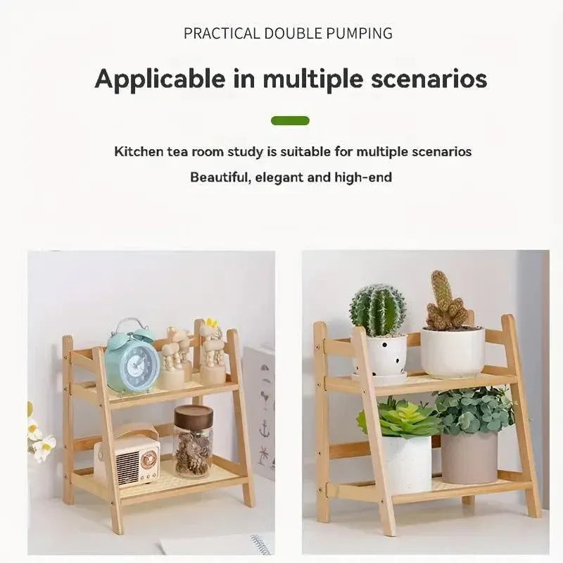 Multi Tier Desktop Storage Shelf Organizer Rack for Home Office and Study Use