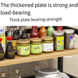 Kitchen Storage Rack Multi-Layer Household Seasoning Storage Metal - Top-Down View