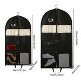 2pcs Hanging Closet Garment Dust Cover Storage Bag Clothes Protector Organizer - 130CM - Side View