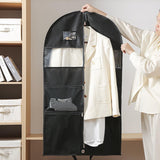 2pcs Hanging Closet Garment Dust Cover Storage Bag Clothes Protector Organizer - 130CM - Top-Down View