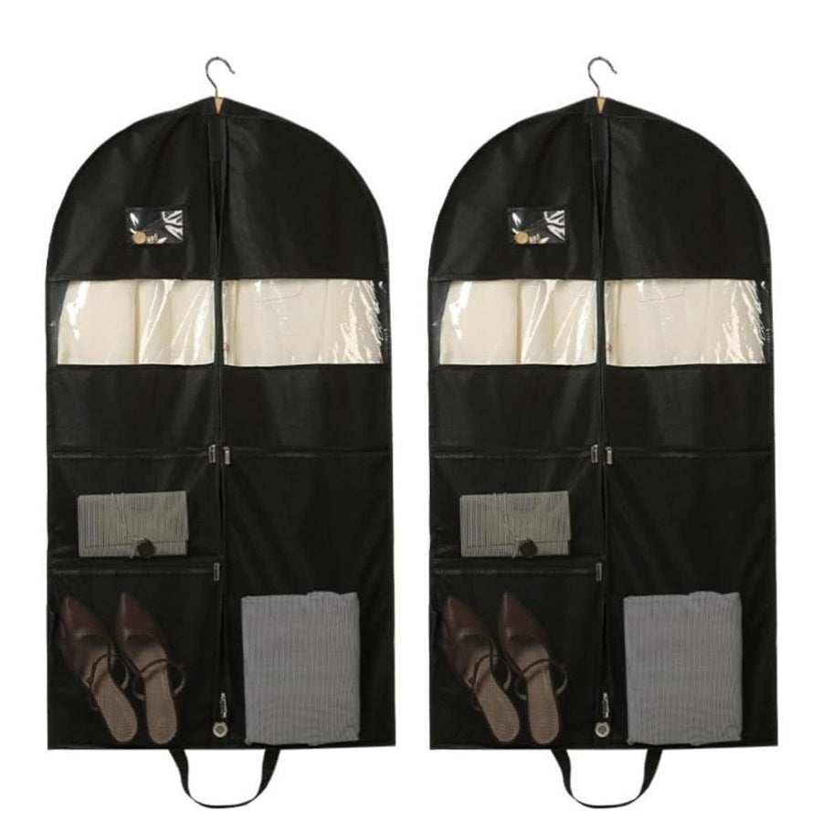2pcs Hanging Closet Garment Dust Cover Storage Bag Clothes Protector Organizer - 150CM