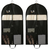2pcs Hanging Closet Garment Dust Cover Storage Bag Clothes Protector Organizer - 150CM - Close-Up Angle