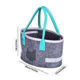 2pcs Doll Storage Organization Bag Felt Handbag Toy Organizer Storage - Side View