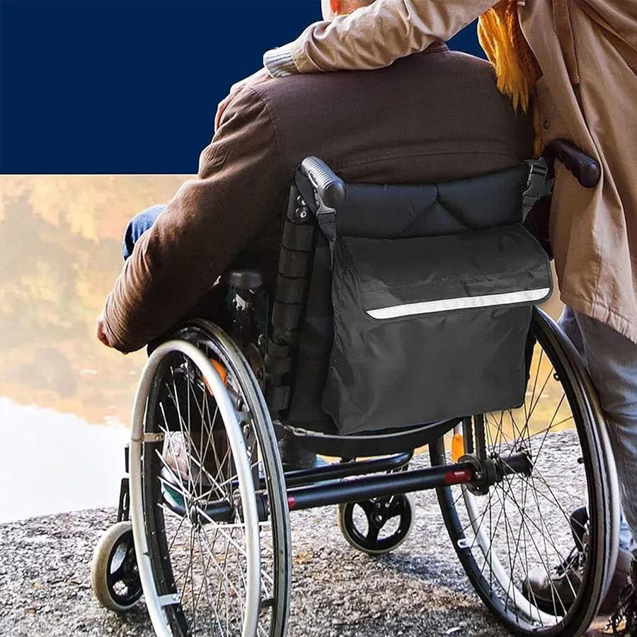 Wheelchair Back Bag Waterproof Wheel Chair Storage Pouch for Most Wheelchairs
