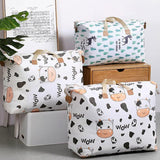 Multipurpose Quilt Storage Bags Waterproof Coated Fabric 4 Sizes Available - Cow 68*17*41cm - Side View