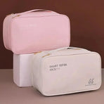 Double Lingerie Storage Bag Travel Organizer Clothes Storage Case for Underwear - Pink
