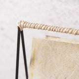 Natural Handwoven Magazine Rack Tabletop Bookshelf Newspaper Storage Basket - Extra Image