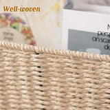 Natural Handwoven Magazine Rack Tabletop Bookshelf Newspaper Storage Basket - Extra Image