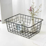 2pcs Wire Storage Basket Durable Metal Kitchen Cabinet Pantry Office Organiser - Extra Image