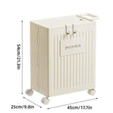Fitness Storage Basket Organizer Tube with Wheeled Basket for Home Use and Gym - Side View