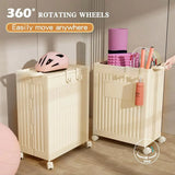 Fitness Storage Basket Organizer Tube with Wheeled Basket for Home Use and Gym - 45-Degree Angle