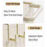 Fitness Storage Basket Organizer Tube with Wheeled Basket for Home Use and Gym - Rear View