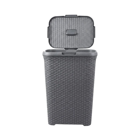 Laundry Basket Plastic Rattan Style Large Capacity Clothes Toy Storage Organizer, Storage