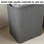 Laundry Basket Plastic Rattan Style Large Capacity Clothes Toy Storage Organizer