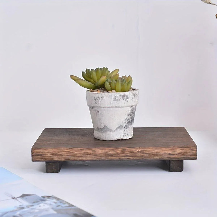Wooden Raised Bathroom Display Tray
