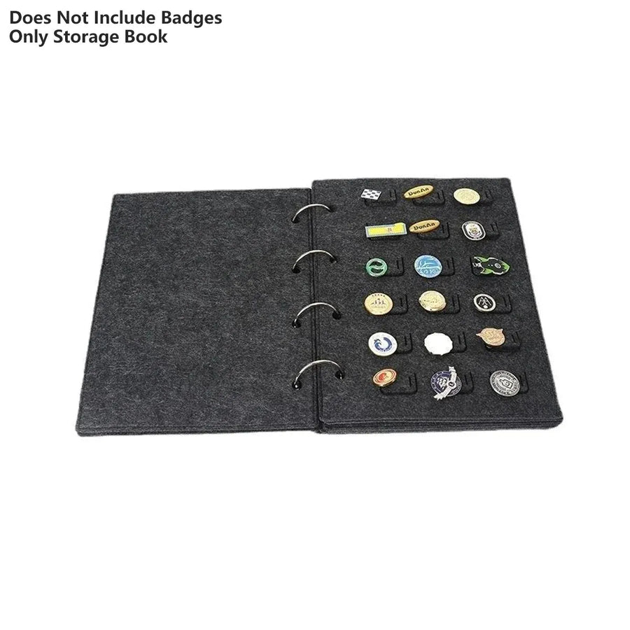 Felt Storage Book Loose-Leaf Folder For Jewelry Pin Brooch Commemorative Use