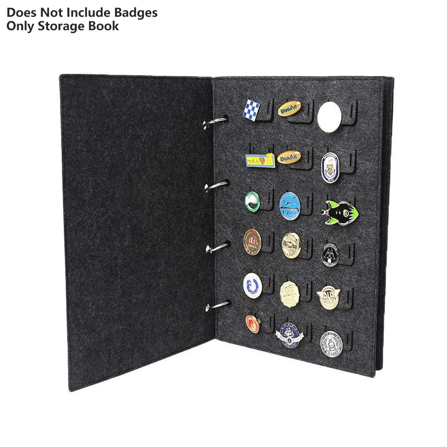 Felt Storage Book Loose-Leaf Folder For Jewelry Pin Brooch Commemorative Use