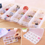 10pcs 15Compartments Plastic Box Case Bead Storage Organizer Jewelry Craft Box