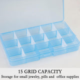 10pcs 15Compartments Plastic Box Case Bead Storage Organizer Jewelry Craft Box - 45-Degree Angle