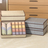 2pcs Drawer Organizer Divider Foldable Storage Box for Bra Sock Underwear Closet - Beige - 45-Degree Angle