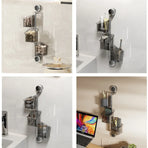 3PCS Wall-Mounted Spice Storage Box 180-Degree Rotatable Removable Design