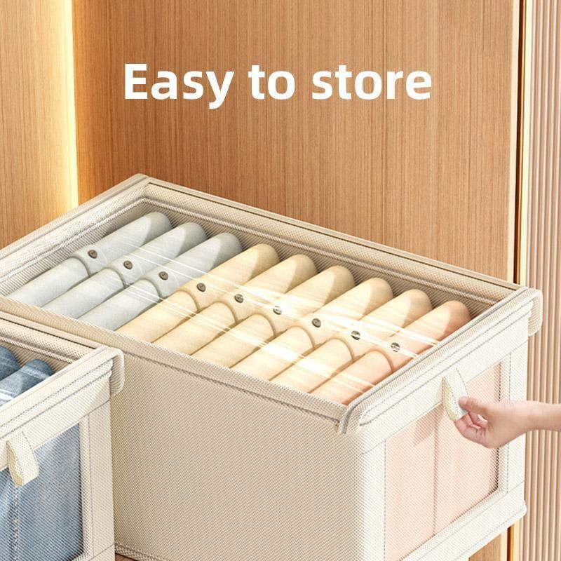 Dustproof Wardrobe Storage Box with Lid Large Clothes Organiser Container