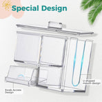 Clear Plastic Makeup Organizer Cotton Swab Storage Holder Compartment Vanity Box