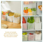 6-Piece Clear Fridge Storage Box Set