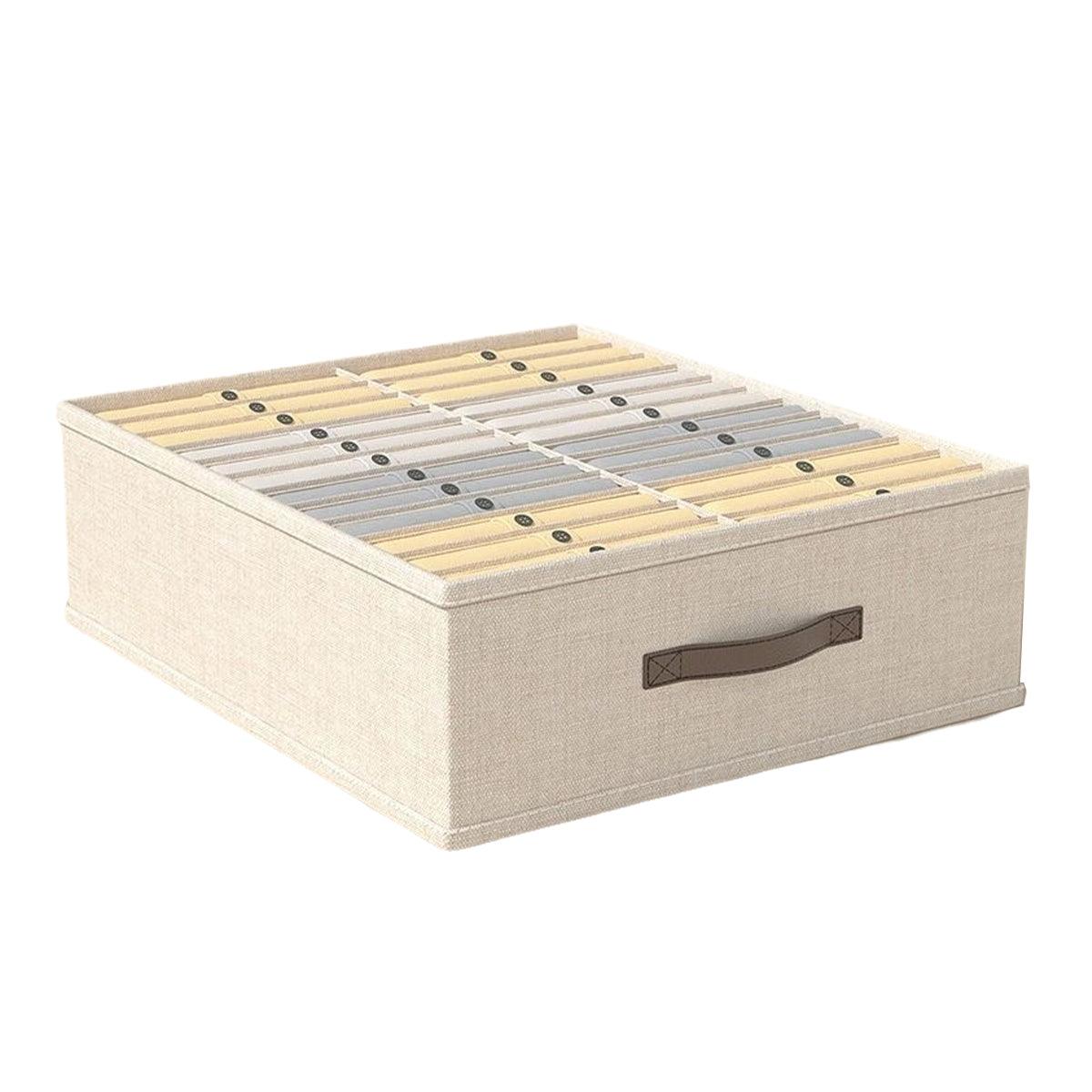 Closet Organizers Storage Bins Portable Washable Organizer for Clothing Socks - Beige-24 Grids