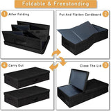 2PCS Black Foldable Storage Box Underbed with Lid Fabric Wardrobe Organizers - Extra Image
