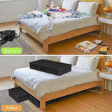 2PCS Black Foldable Storage Box Underbed with Lid Fabric Wardrobe Organizers - Extra Image