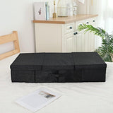 2PCS Black Foldable Storage Box Underbed with Lid Fabric Wardrobe Organizers - Extra Image