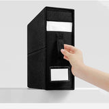 Fabric Storage Box Set Bedding Organizer Closet Blanket Quilt Storage Containers - Black - Top-Down View