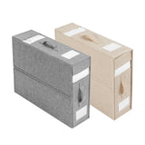 Fabric Storage Box Set Bedding Organizer Closet Blanket Quilt Storage Containers - Cream - Extra Image