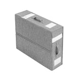 Fabric Storage Box Set Bedding Organizer Closet Blanket Quilt Storage Containers - Cream - Close-Up Angle