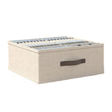 Closet Organizers Storage Bins Portable Washable Organizer for Clothing Socks - Grey-16 Grids - Low Angle