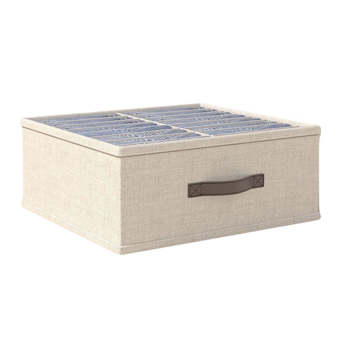 Closet Organizers Storage Bins Portable Washable Organizer for Clothing Socks - Grey-16 Grids