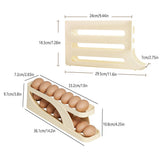 Automatic Scrolling Egg Holder 2/4-Tier Storage Box Container for Refrigerator - Grey (4-Tier)